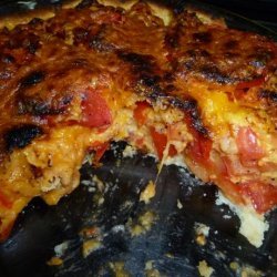 Chunky Tomato Cheese Pie recipe