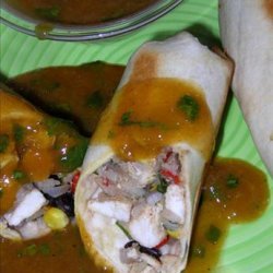 Caribbean Chimichangas With Jamaican Pepper Sauce recipe