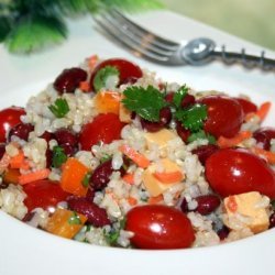 Confetti Bean and Rice Salad recipe