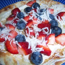 Low-Fat Blueberry Tortilla Pizza (4 Points) recipe