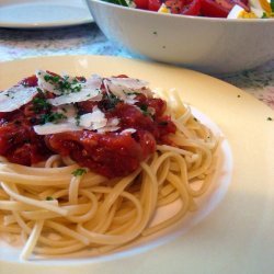 Spaghetti With Pancetta and Mushrooms recipe