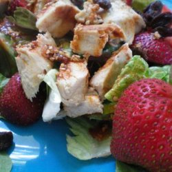 Chicken and Strawberries over Mixed Greens recipe