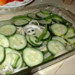 Easy Delicious Marinated Cucumber Slices recipe