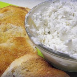 Homemade Herbed Chevre Spread With Grilled Crostini recipe