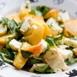 Peach, Mozzarella, and Basil Salad recipe
