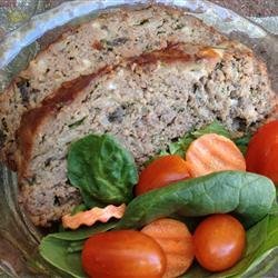 Heavenly Meatloaf with Blue Cheese, Mushrooms, and Spinach recipe