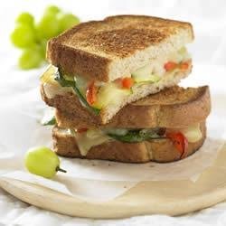 Grilled Gruyere and Roasted Vegetable Sandwich recipe