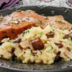 Easy Baked Mushroom and Onion Risotto recipe