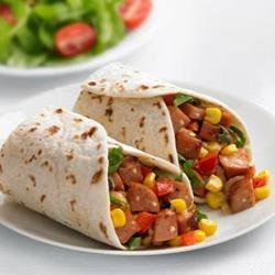 Johnsonville(R) Chipotle and Monterey Jack Cheese Chicken Sausage Wraps recipe