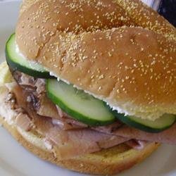 Dill Cream Cheese, Roast Beef and Cucumber Sandwiches recipe