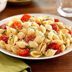 Shells with Cherry Tomatoes, Basil and Parmigiano-Reggiano Cheese recipe