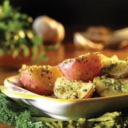 Roasted Walnut Pesto Potatoes recipe