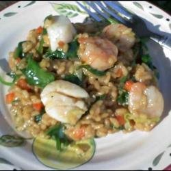 Shrimp, Leek and Spinach Risotto recipe