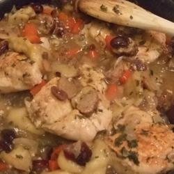 Chicken with Sausage and Dried Fruit recipe