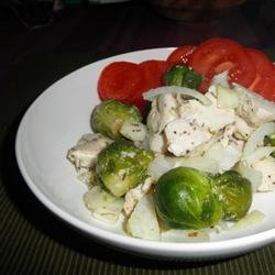 Baked Chicken & Brussels Sprouts recipe