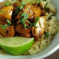 Sweet Chili Lime Chicken with Cilantro Couscous recipe
