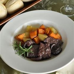 Braised Venison with Rosemary and Shiitake recipe