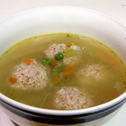 Chicken Vegetable Soup With Ginger Meatballs recipe