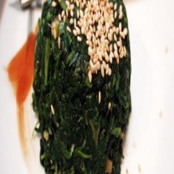 Steamed Spinach and Pickled Ginger Salad recipe
