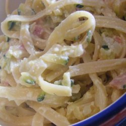 Zucchini & Ricotta Fettuccine recipe
