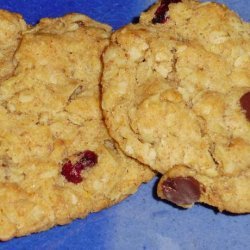 Healthy Walnut (Or Chocolate) Cranberry Oatmeal Chewy Cookies recipe