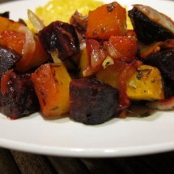 Rosemary Roasted Butternut Squash and Beets With Garlic recipe