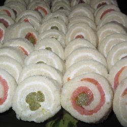 Smoked Salmon Asparagus Pinwheels (Party Sandwiches) recipe