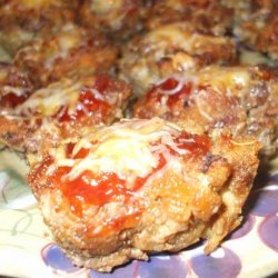 BBQ Cheddar Mini Meatloaf  muffins  recipe