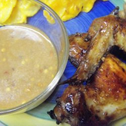 Thai Chicken Wings With Peanut Dipping Sauce recipe