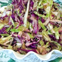 Crunchy Red and Green Coleslaw Wth Candied Walnuts recipe