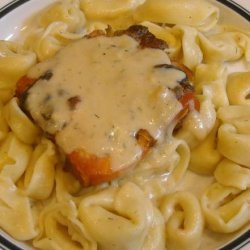 Fresh Broiled Salmon With Saucy Cheese Tortellini recipe