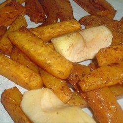 Spicy Butternut Squash Oven Fries With Apples recipe