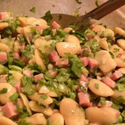 Fava Bean Salad With Jamon and Fresh Mint recipe