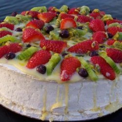 Pavlova With Lemon Cream and Berries recipe