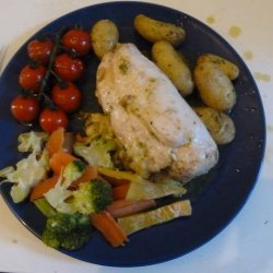 Chicken Breast With Pesto and Vegetables recipe