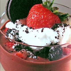 Chocolate, Strawberry & Cookie Parfaits recipe