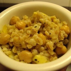 Barley Pilaf With Chickpeas and Artichoke Hearts recipe