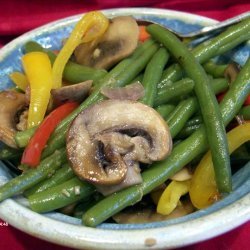Green Beans With Mushrooms and Peppers recipe