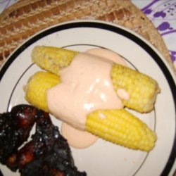 Grilled Corn With Creamy Chipotle Sauce recipe