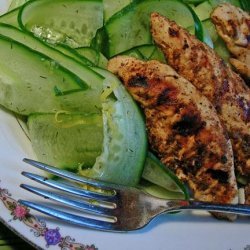 Blackened Chicken Breasts With Marinated Cucumber (Low-Carb) recipe