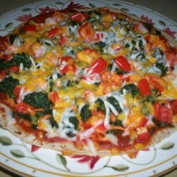 Accidental Veggie Tortilla  Pizza recipe