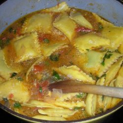 Cherry Tomato and Ravioli Soup recipe