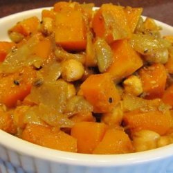 Bengali Butternut Squash and Chickpeas Garbanzos recipe