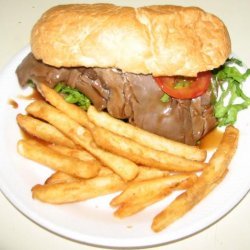 New Orleans Style Sloppy Roast Beef Poboy (Easy!!) recipe