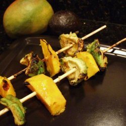 BBQ Mango & Avocado Skewers recipe