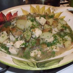Braised Chicken With Red Potatoes and Tarragon Broth recipe