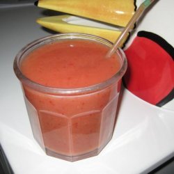 Thick Tropical Smoothie With Bananas and Strawberries recipe