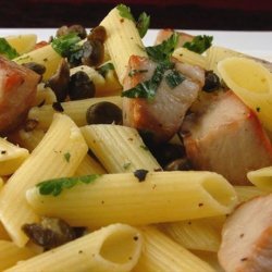 Penne With Grilled Tuna and Crisp- Fried Capers recipe