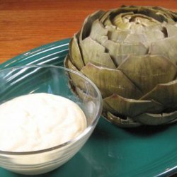 Steamed Artichokes With Curry Dipping Sauce recipe