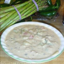 Turkey Leftover Creamy Potato and Asparagus Soup recipe